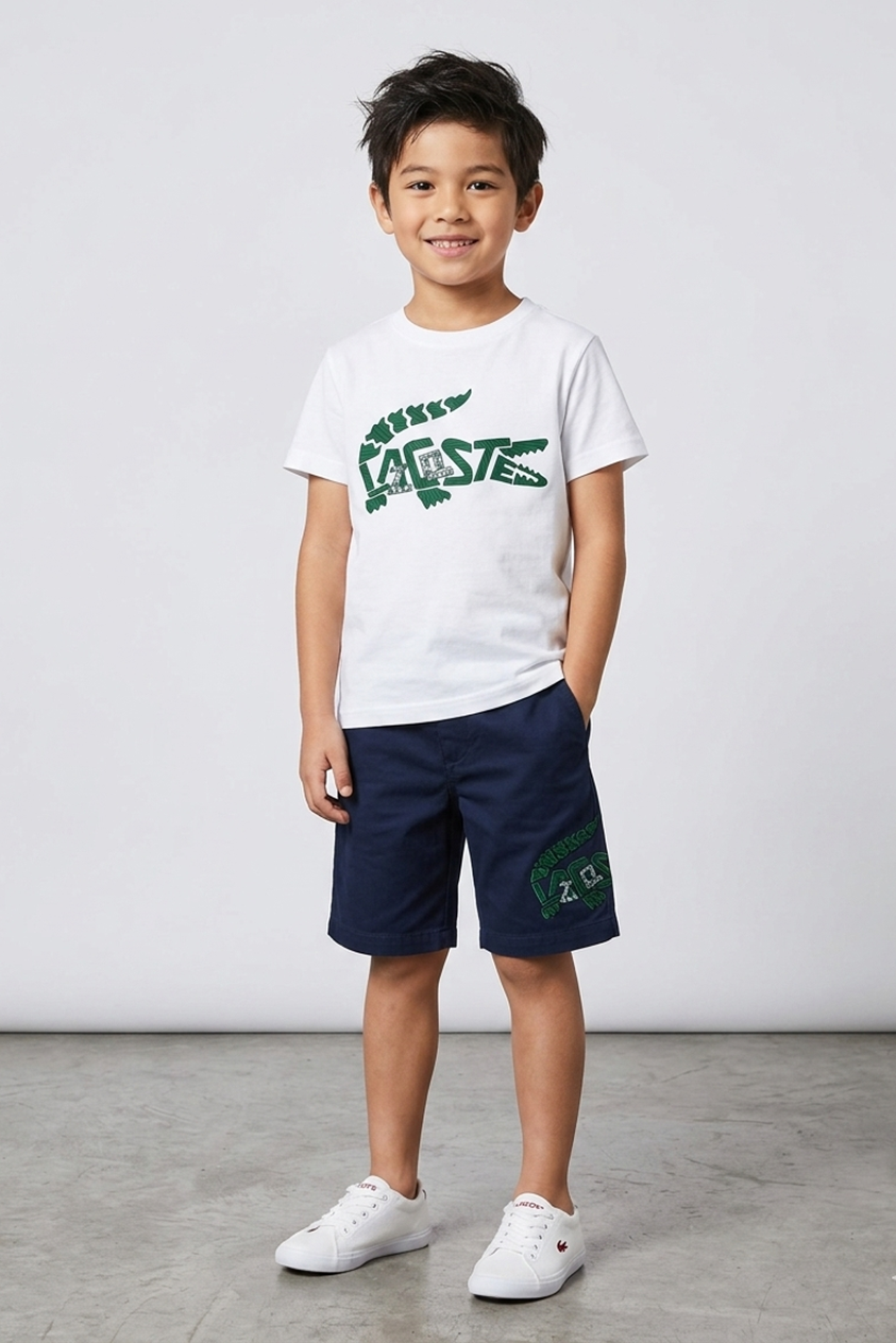Premium Cotton Twin-Set (White & Navy) 14