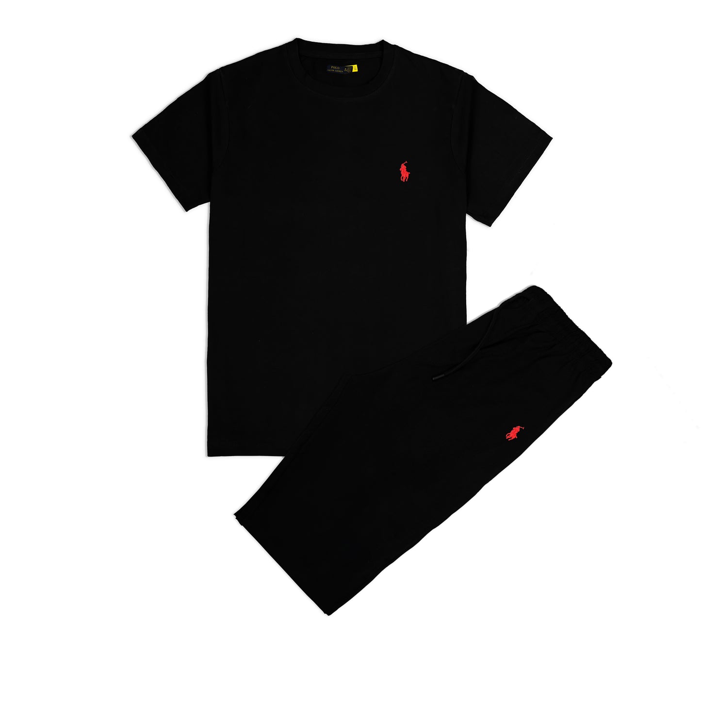 RL Premium Cotton Tracksuit (Black) (Shirt & Trouser)