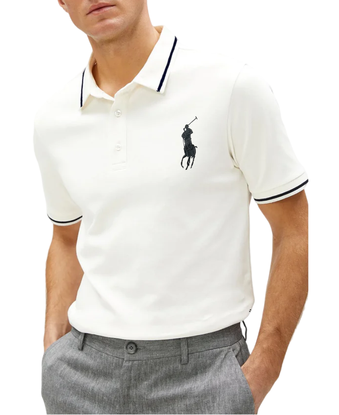 RL Premium Polo (Big Pony/Black) White