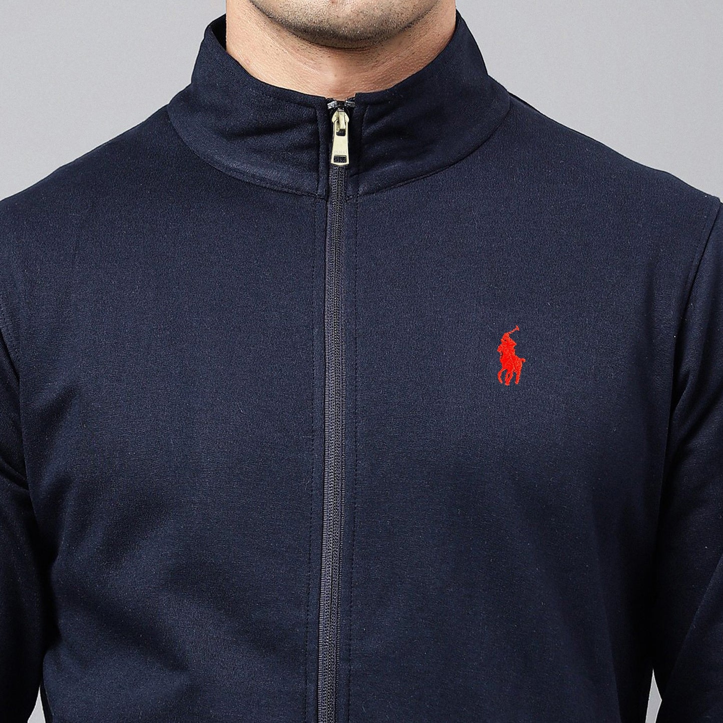R.L Premium Small Pony Cotton Fleece Tracksuit (Navy Blue)