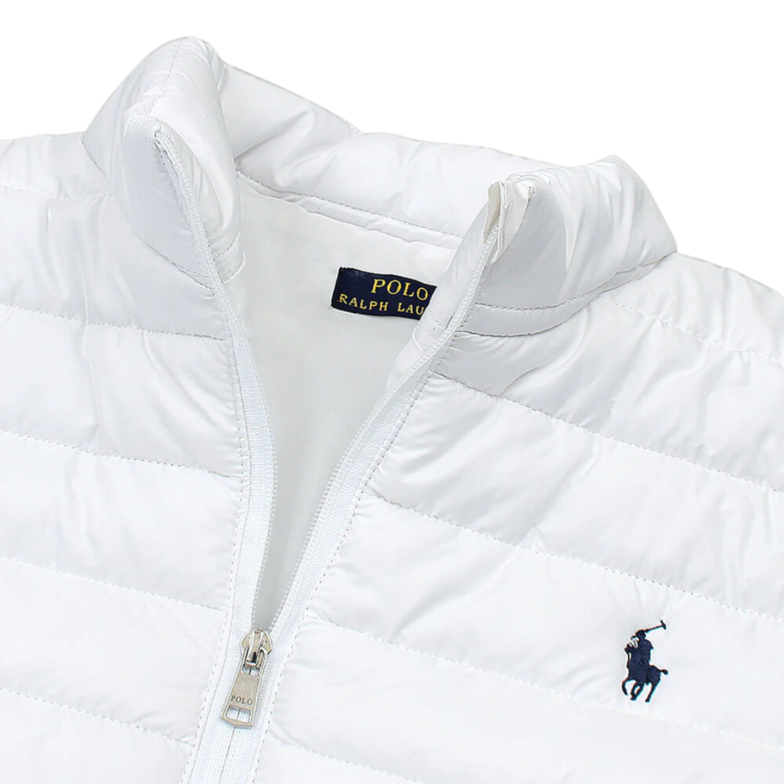 Rl premium Small Pony Sleeveless Puffer Jacket (White)