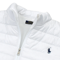Rl premium Small Pony Sleeveless Puffer Jacket (White)