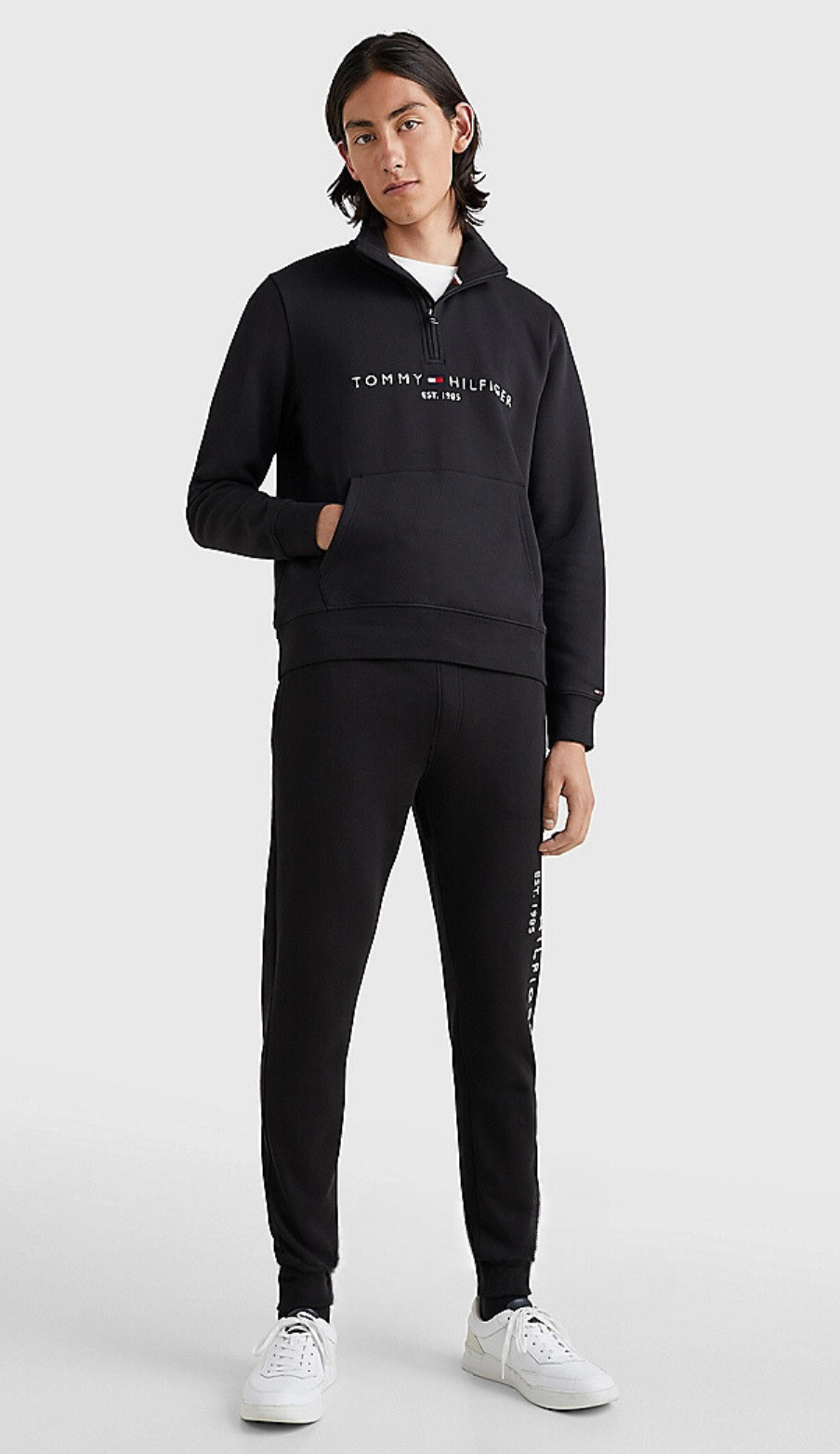 T.M.H Premium Cotton Fleece Tracksuit (Black)