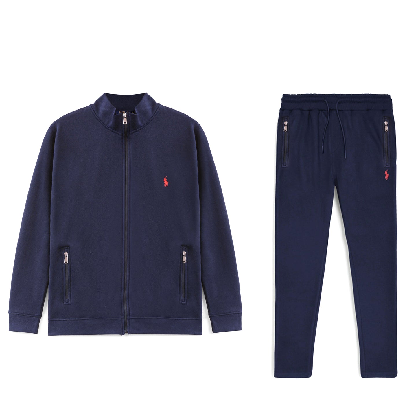 R.L Premium Small Pony Cotton Fleece Tracksuit (Navy Blue)