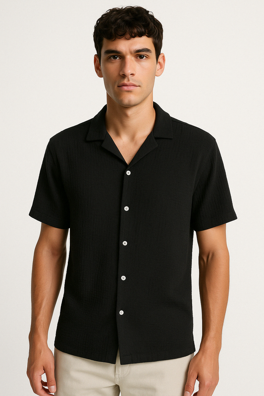 Z.A.R.A Premium Relax-Fit Shirts  (Black)