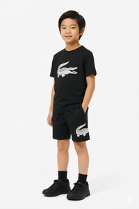 Premium Cotton Twin-Set - White Logo  (Black) 04