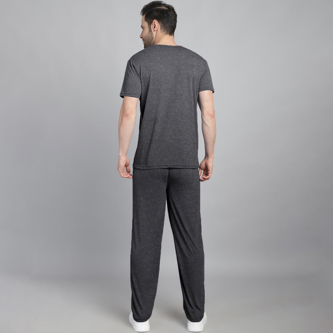 RL Premium  Cotton Tracksuit  (Charcoal Grey)   (Shirt & Trouser)