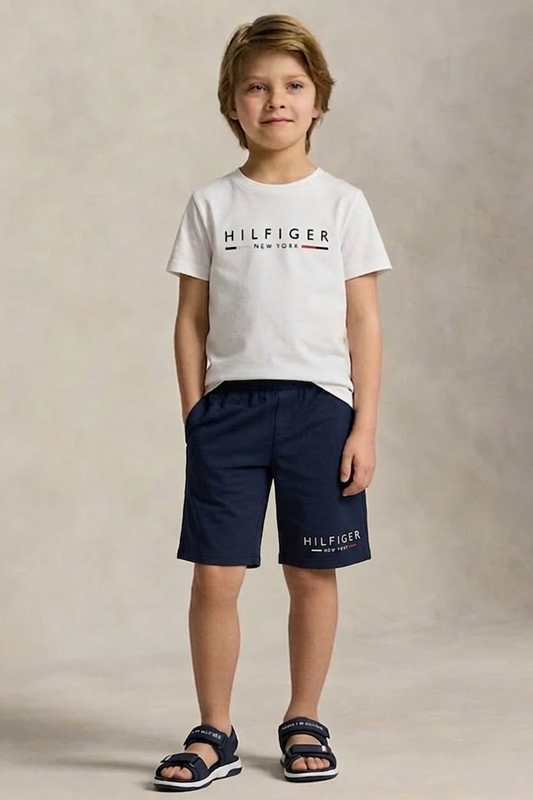 Premium Cotton Twin-Set  (White & Black) 06