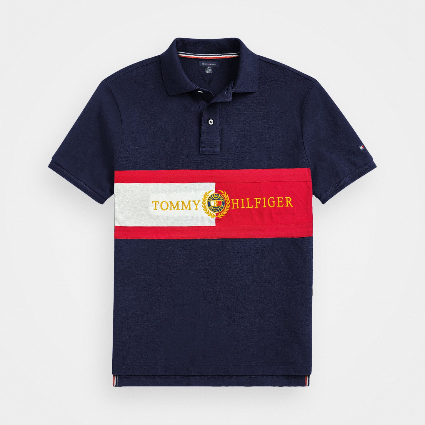 T.M.H Premium Polo Shirt With Panel (Blue)