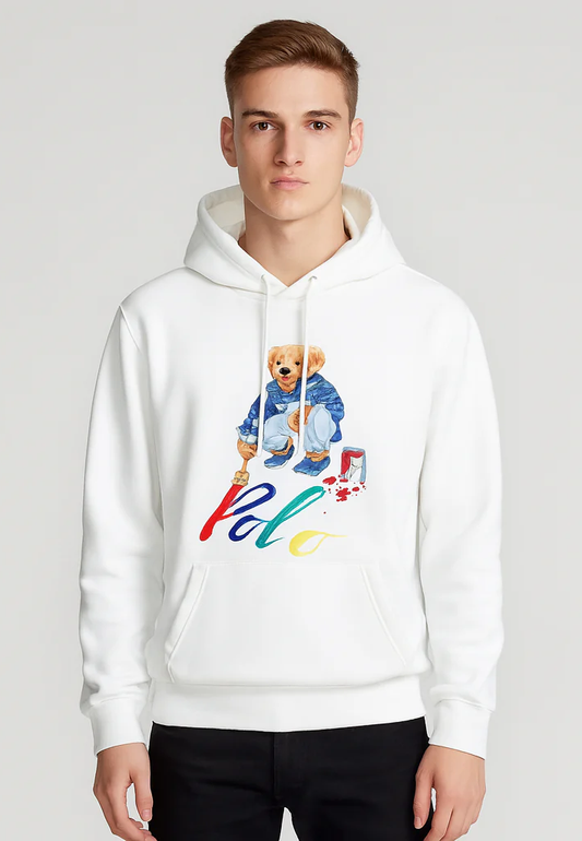 Premium Cotton Fleece Hoodie 13 (White)