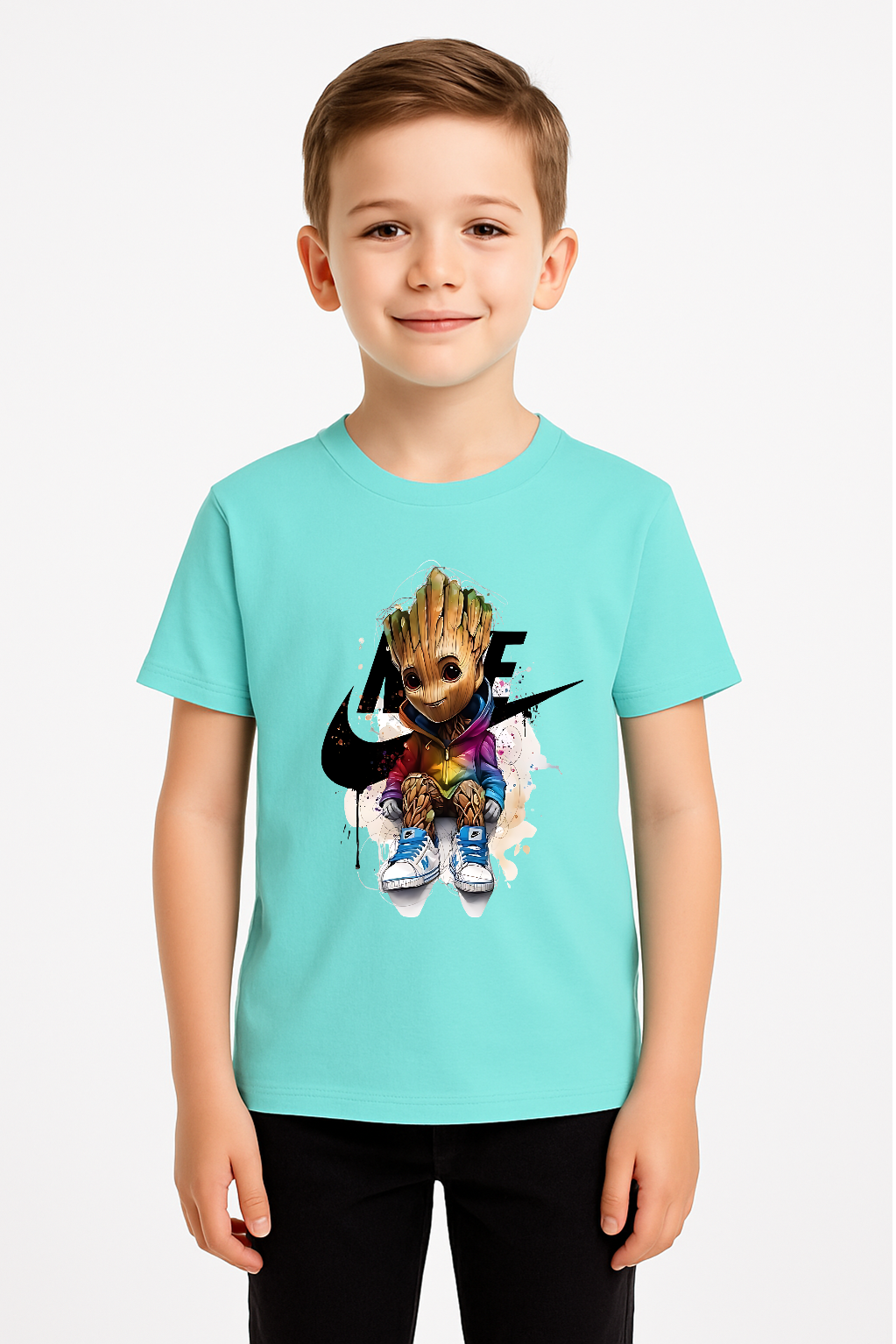 Kids Premium Cotton T-Shirt (Sea Green) 3
