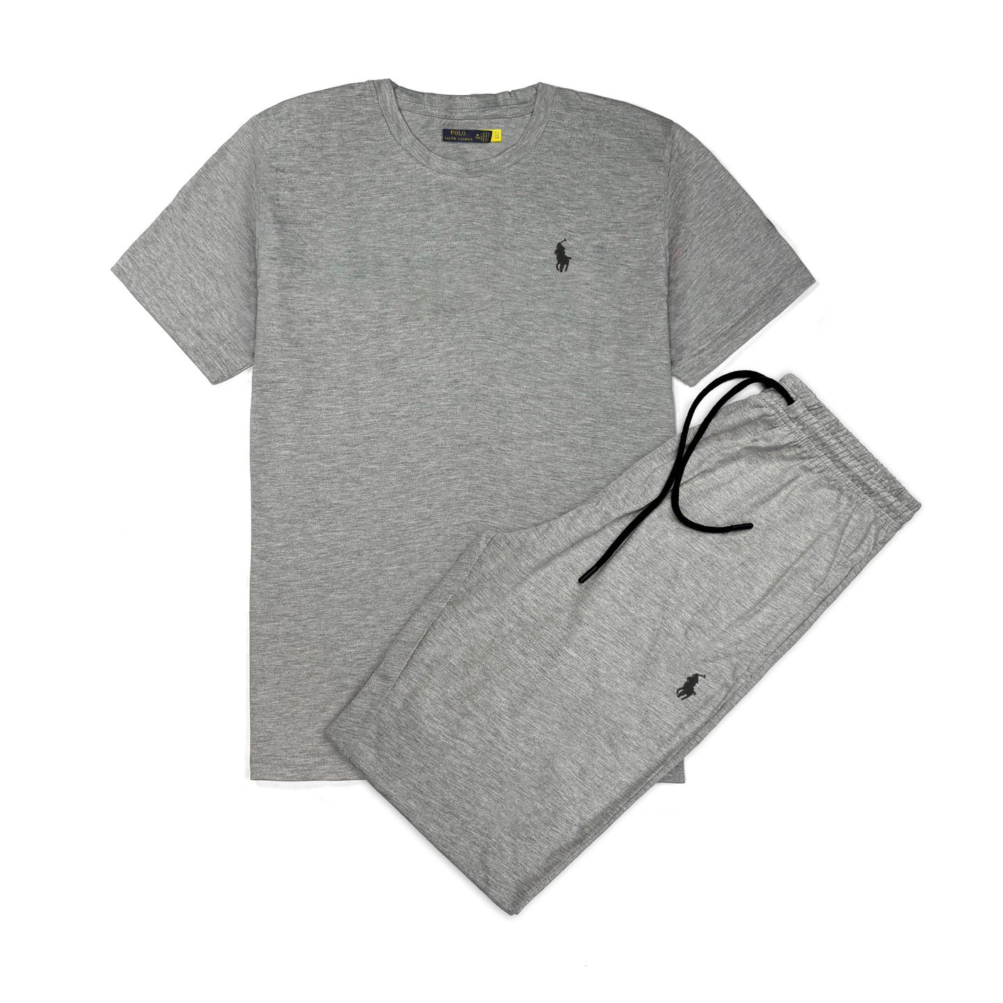 RL Premium Cotton  Tracksuit  (H.Grey)    (Shirt & Trouser)