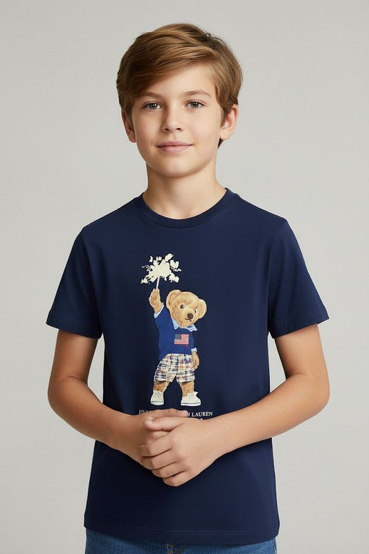 Kids Premium Cotton T-Shirt (Navy) 32