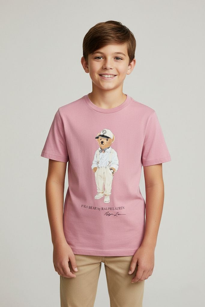 Kids Premium Cotton T-Shirt (Pink) 25