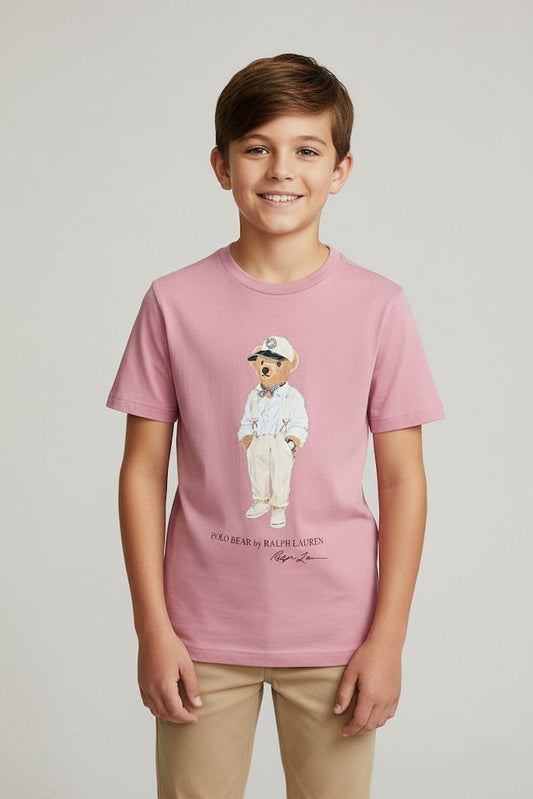 Kids Premium Cotton T-Shirt (Pink) 25