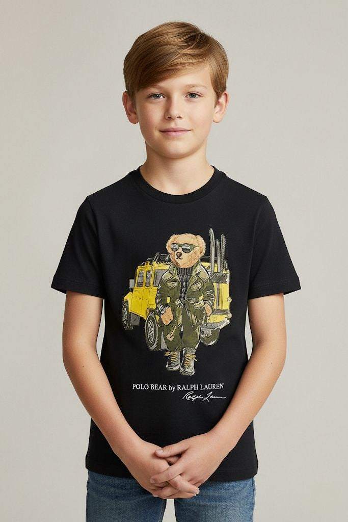 Kids Premium Cotton T-Shirt (Black) 24