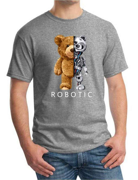 Rl Premium T-Shirt (Robotic Bear) Grey