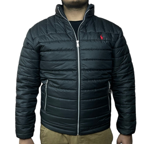 Rl Premium Puffer Jacket Full Sleeves (Small Pony) Black