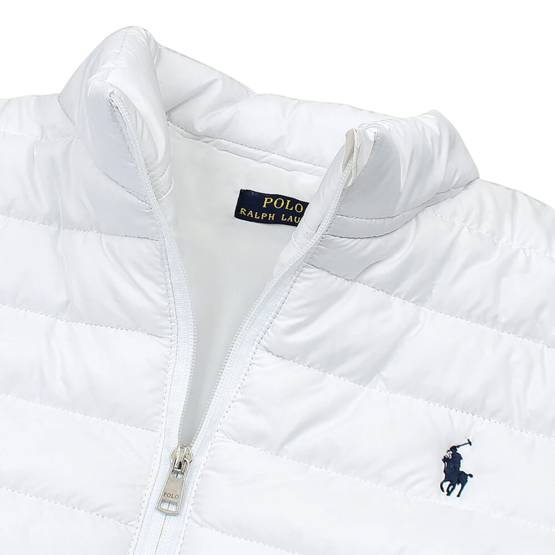 R.l Puffer Jacket Full Sleeves (Small Pony) White