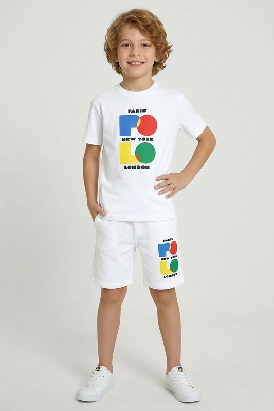 Premium Cotton Twin-Set  (White) 02