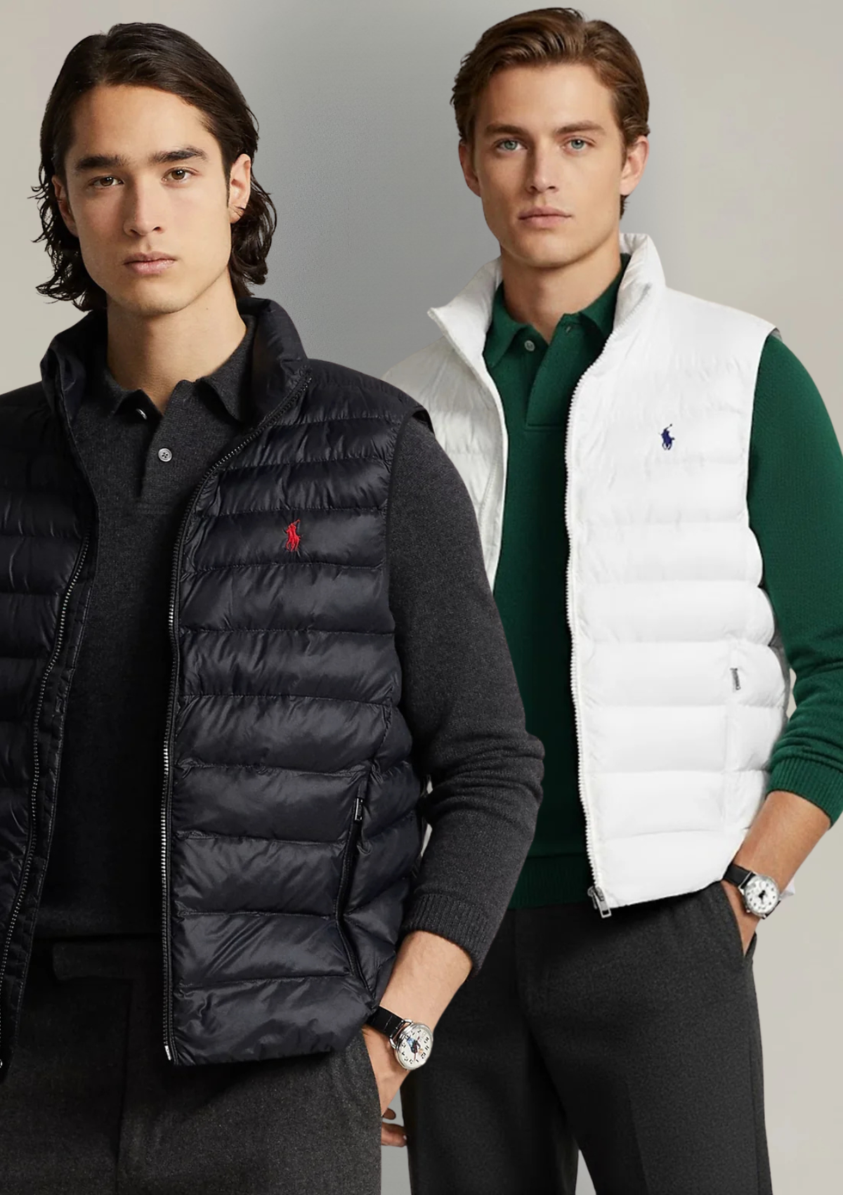 Rl premium Small Pony Sleeveless  Puffer Jacket  (White) Bundle Offer
