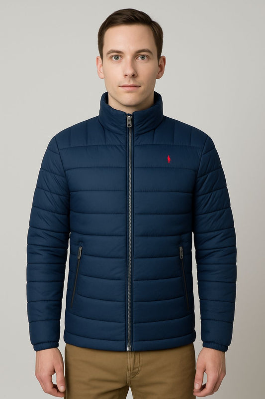 Rl Premium Puffer Jacket Full Sleeves (Small Pony) Blue