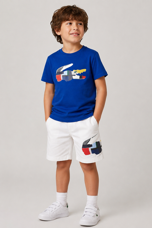 Premium Cotton Twin-Set  (Royal Blue & White) 13