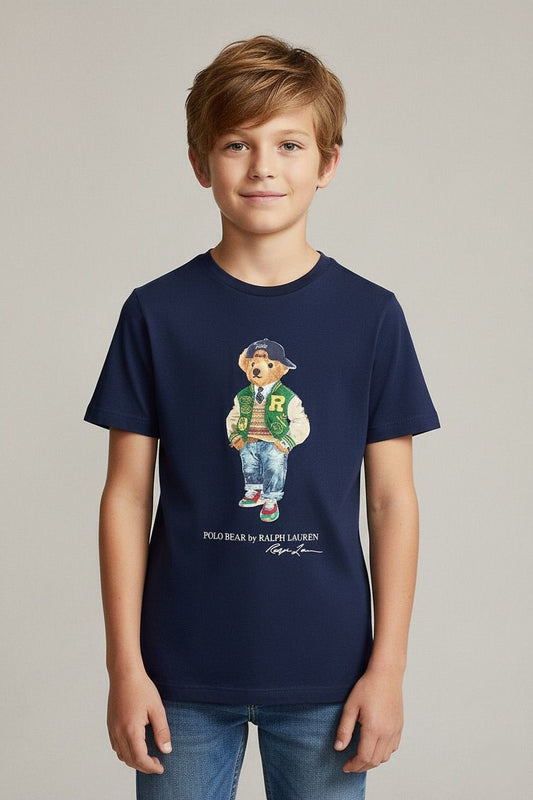 Kids Premium Cotton T-Shirt (Navy) 17