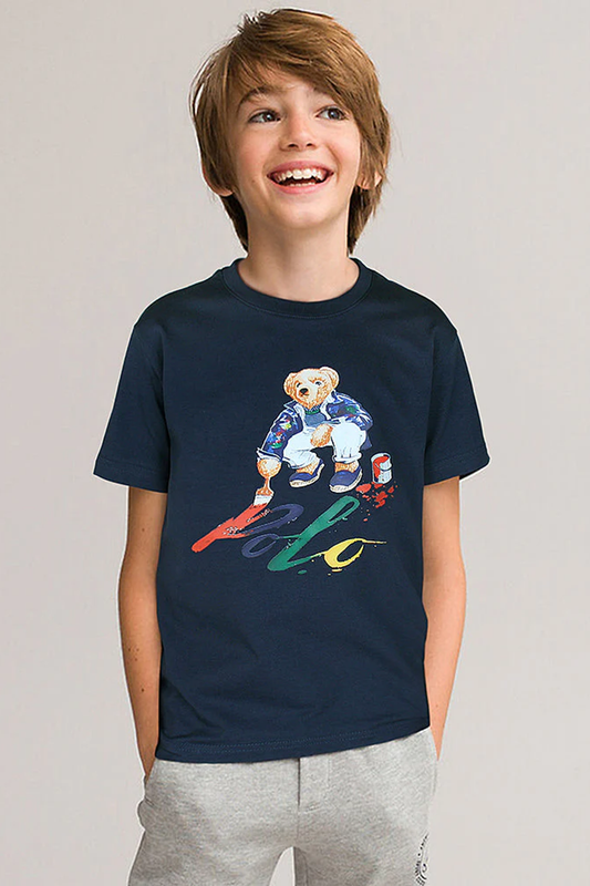 R.L Kids Premium Cotton T-Shirt (Navy) 02