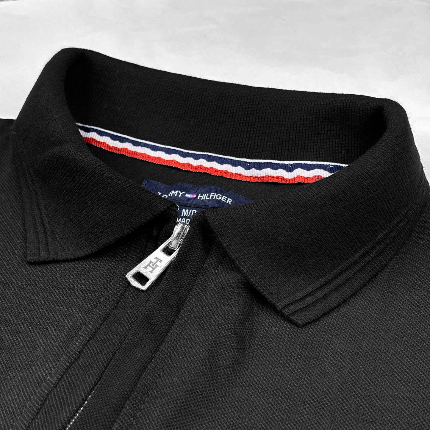 T.M.H Premium Polo Shirt With Zip (Black)