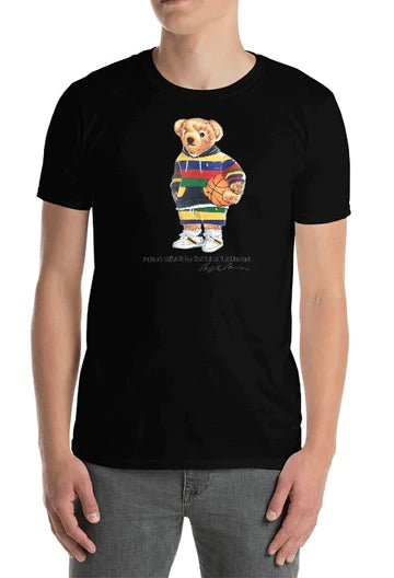 Rl Premium T-Shirt (Ball With Bear)   Black