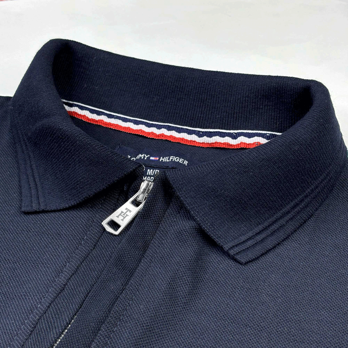 T.M.H Premium Polo Shirt With Zip (Navy Blue)