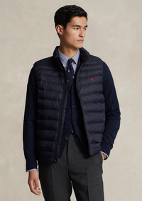 Rl premium Small Pony Sleeveless  Puffer Jacket (Blue)