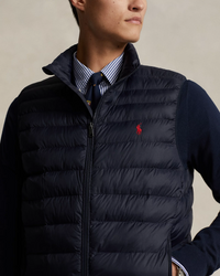 Rl premium Small Pony Sleeveless  Puffer Jacket (Blue)