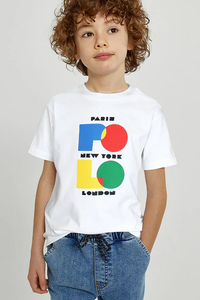 R.L Kids Premium Cotton T-Shirt (White) 01