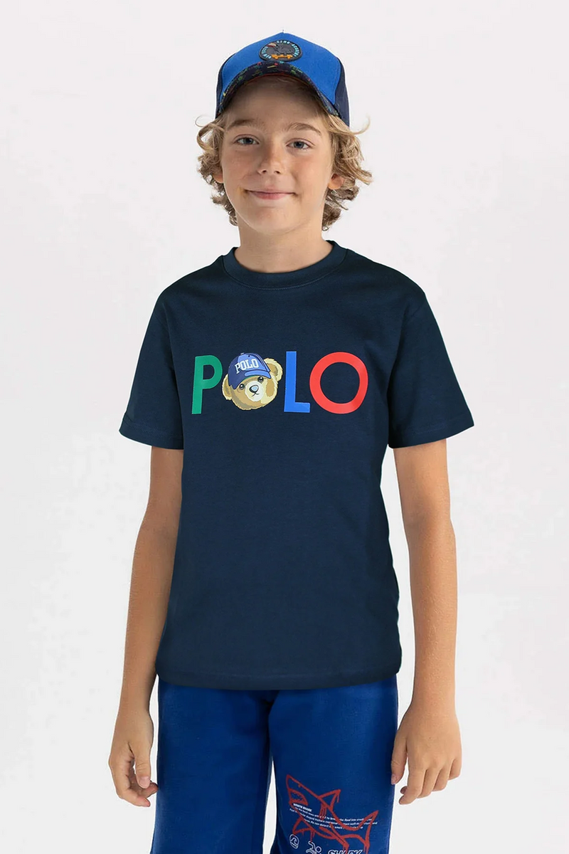 Kids Premium Cotton T-Shirt (Navy) 36