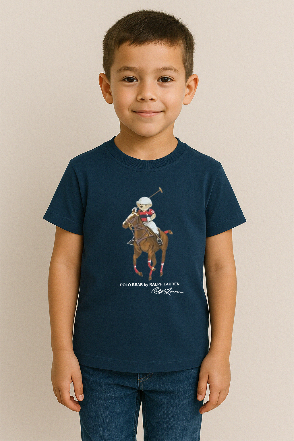 Kids Premium Cotton T-Shirt (Navy) 37