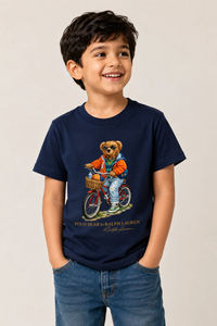 Kids Premium Cotton T-Shirt (Navy) 43