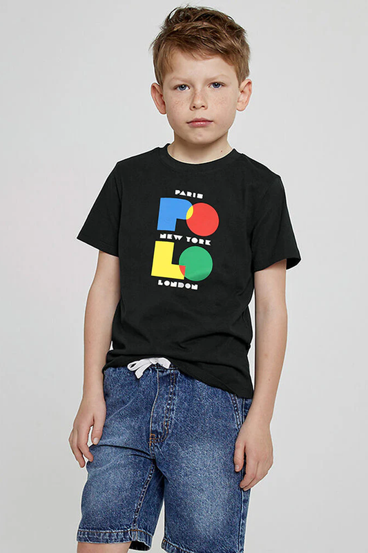 R.L Kids Premium Cotton T-Shirt (Black) 01