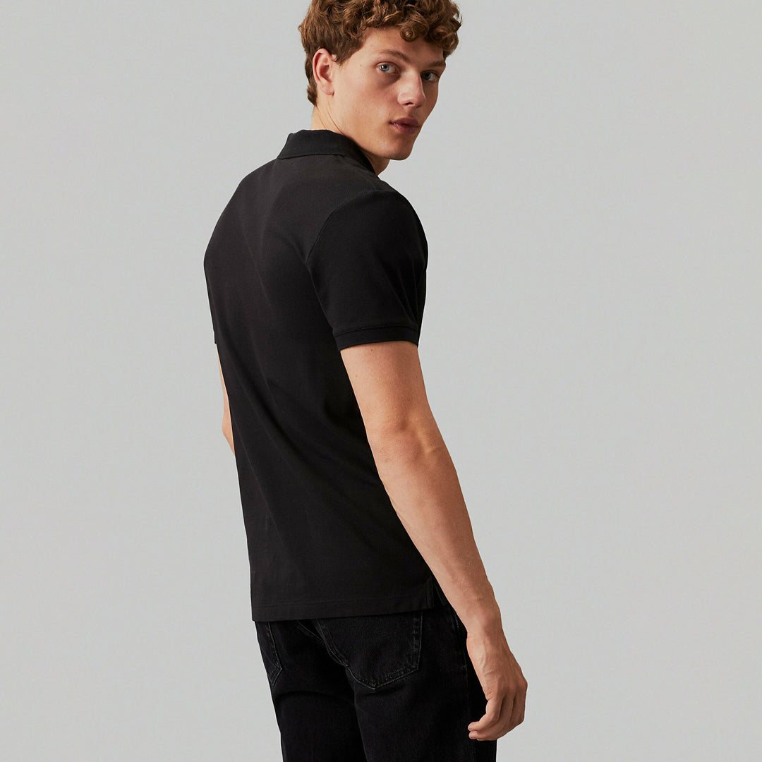 T.M.H Premium Polo Shirt With Panel (Black)