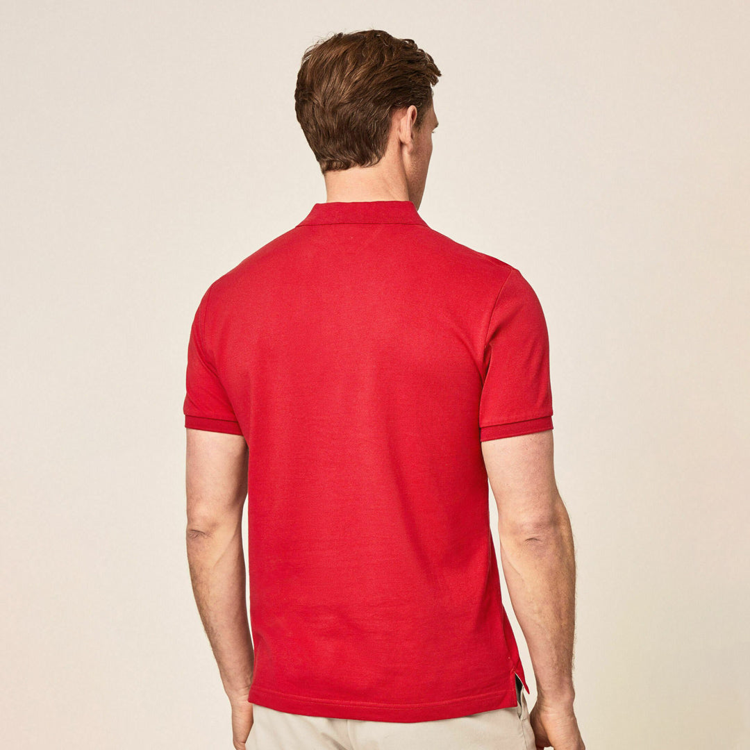 T.M.H Premium Polo Shirt With Panel (Red)