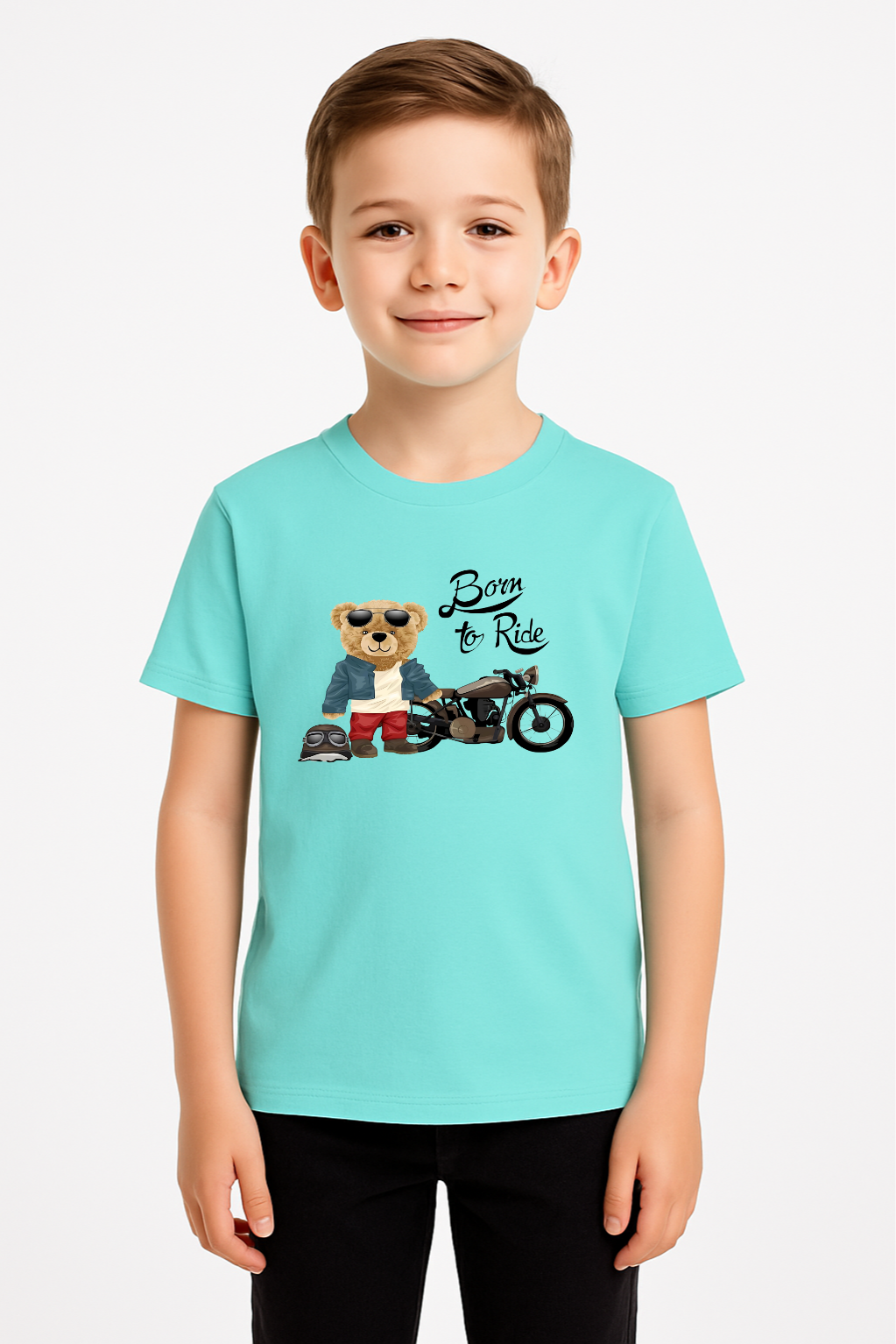 Kids Premium Cotton T-Shirt (Sea Green) 1