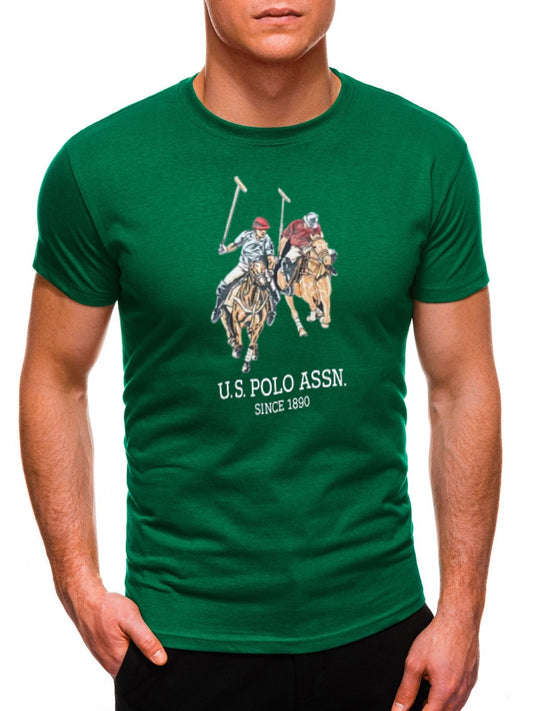 U.P Premium Tee (Two Horses)   Green