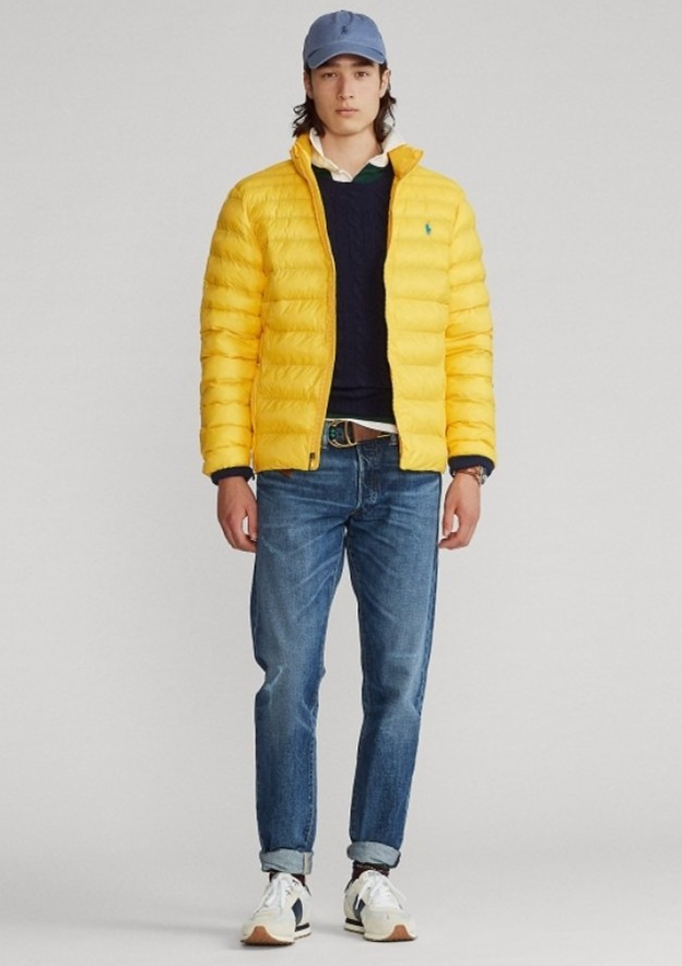 Rl Puffer Jacket Full Sleeves (Small Pony) Yellow (Pre Order)