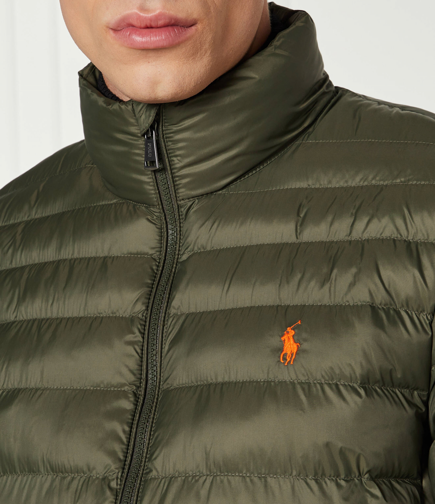 R.l Puffer Jacket Full Sleeves (Small Pony) Olive