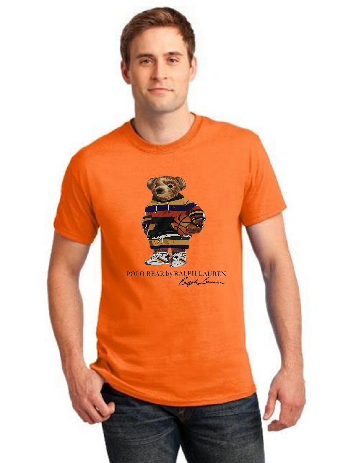 Rl Premium T-Shirt (Ball With Bear) Orange