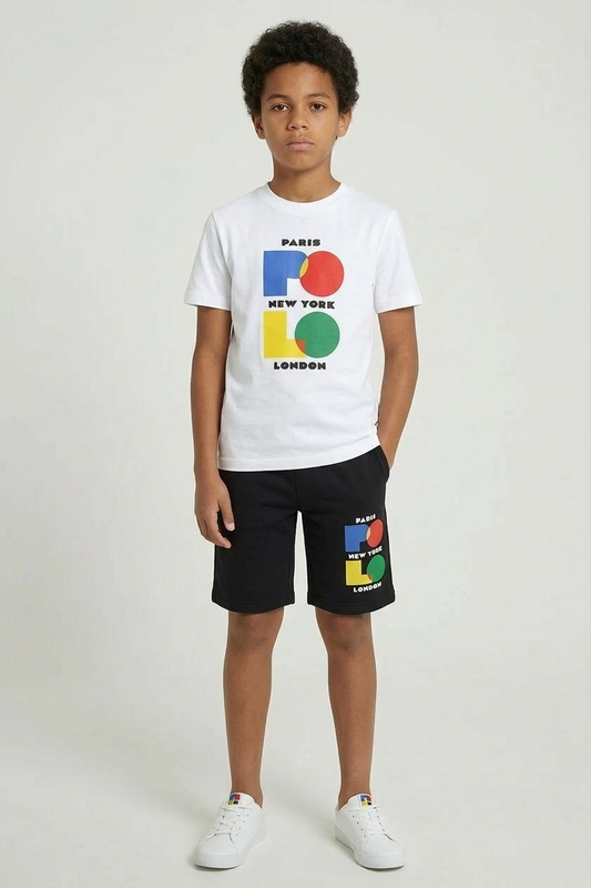 Premium Cotton Twin-Set  (White & Black) 02