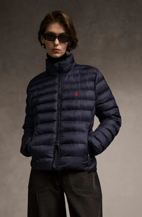 R.l Puffer Jacket Full Sleeves (Small Pony) Blue  -   W