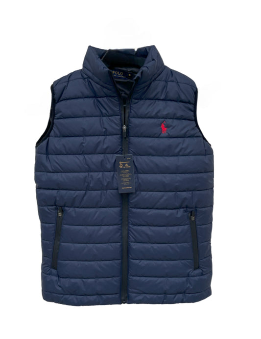 Rl premium Small Pony Sleeveless  Puffer Jacket (Blue)