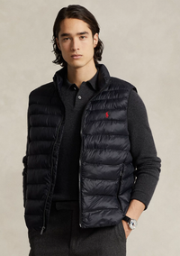 Rl premium Small Pony Sleeveless  Puffer Jacket (Black)